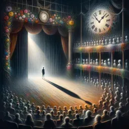 {Allegory: Life&#039;s but a walking shadow, a poor player that struts and frets his hour upon the stage and then is heard...}