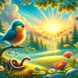 {Allegory: Der frühe Vogel fängt den Wurm. - Popular culture}