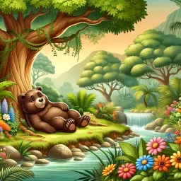 {Allegory: The bare necessities. - Baloo (character from &quot;The Jungle Book&quot;)}